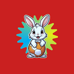 Свитшот хлопковый мужской Зайчик и мячик, цвет: красный — фото 2