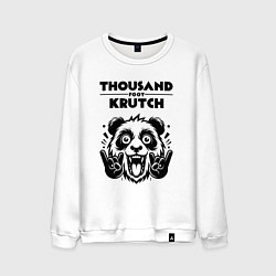 Свитшот хлопковый мужской Thousand Foot Krutch - rock panda, цвет: белый