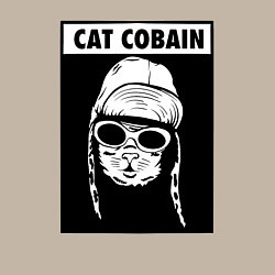 Свитшот хлопковый мужской Cat cobain, цвет: миндальный — фото 2