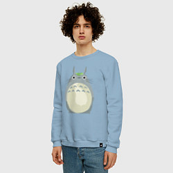 Свитшот хлопковый мужской Neighbor Totoro, цвет: мягкое небо — фото 2