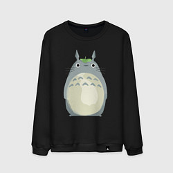 Свитшот хлопковый мужской Neighbor Totoro, цвет: черный