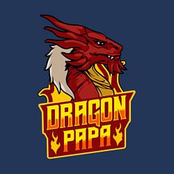 Свитшот хлопковый мужской Dragon papa, цвет: тёмно-синий — фото 2