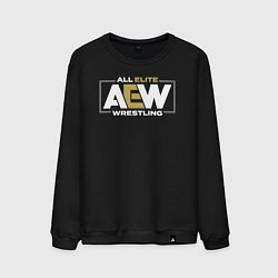 Свитшот хлопковый мужской All Elite Wrestling AEW, цвет: черный