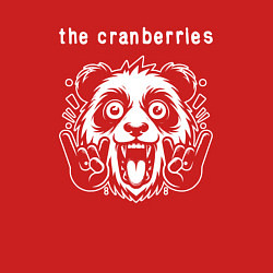 Свитшот хлопковый мужской The Cranberries rock panda, цвет: красный — фото 2