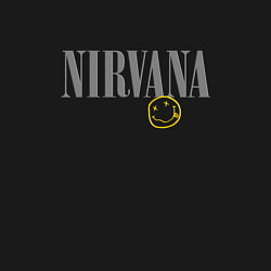 Свитшот хлопковый мужской Nirvana logo smile, цвет: черный — фото 2