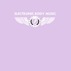 Свитшот хлопковый мужской EBM - Electronic body music white, цвет: лаванда — фото 2