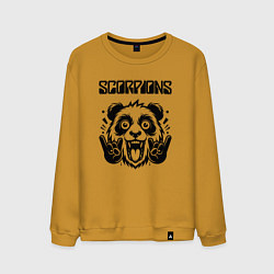 Свитшот хлопковый мужской Scorpions - rock panda, цвет: горчичный