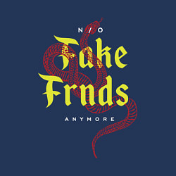 Свитшот хлопковый мужской No fake friends anymore, цвет: тёмно-синий — фото 2