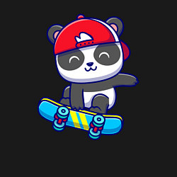 Свитшот хлопковый мужской Panda skater, цвет: черный — фото 2