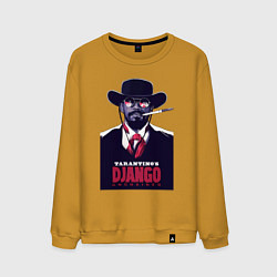 Свитшот хлопковый мужской Django - Jamie Foxx, цвет: горчичный