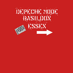 Свитшот хлопковый мужской Depeche Mode - basildon essex, цвет: красный — фото 2