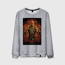 Свитшот хлопковый мужской Тайский боец Муай Тай, цвет: меланж