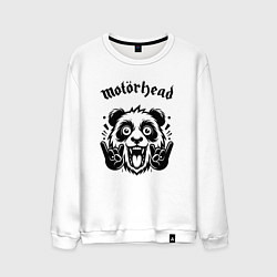 Свитшот хлопковый мужской Motorhead - rock panda, цвет: белый