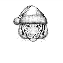 Свитшот хлопковый мужской Голова новогоднего тигра, цвет: белый — фото 2