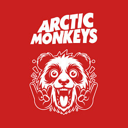 Свитшот хлопковый мужской Arctic Monkeys rock panda, цвет: красный — фото 2