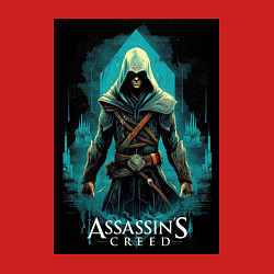 Свитшот хлопковый мужской Assassins creed изумрудный туман, цвет: красный — фото 2