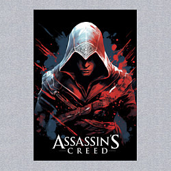 Свитшот хлопковый мужской Assassins creed красные пятна, цвет: меланж — фото 2