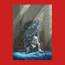 Свитшот хлопковый мужской Провожающая в последний путь Фрирен, цвет: красный — фото 2