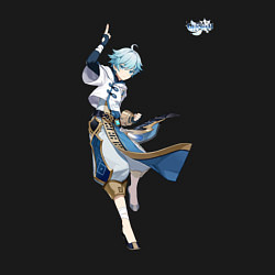 Свитшот хлопковый мужской Чун Юнь из Геншин Импакт, цвет: черный — фото 2