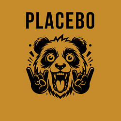 Свитшот хлопковый мужской Placebo - rock panda, цвет: горчичный — фото 2