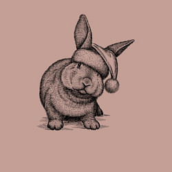 Свитшот хлопковый мужской Новогодний заяц, цвет: пыльно-розовый — фото 2