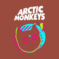 Свитшот хлопковый мужской Arctic Monkeys rock star cat, цвет: кирпичный — фото 2