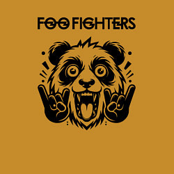 Свитшот хлопковый мужской Foo Fighters - rock panda, цвет: горчичный — фото 2