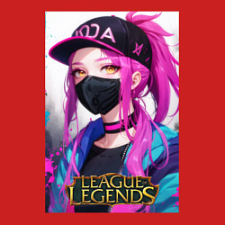 Свитшот хлопковый мужской Akali Kda League Of Legends, цвет: красный — фото 2