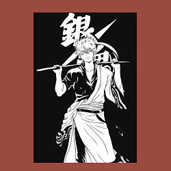 Свитшот хлопковый мужской Гинтама Самурай, цвет: кирпичный — фото 2