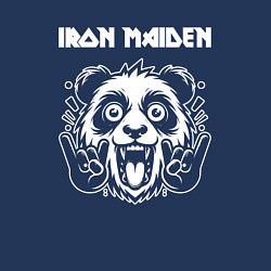 Свитшот хлопковый мужской Iron Maiden rock panda, цвет: тёмно-синий — фото 2