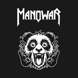 Свитшот хлопковый мужской Manowar rock panda, цвет: черный — фото 2