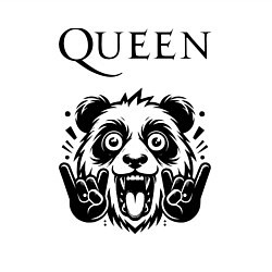 Свитшот хлопковый мужской Queen - rock panda, цвет: белый — фото 2