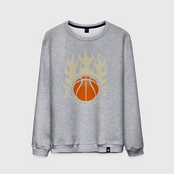 Свитшот хлопковый мужской Играть с огнём, цвет: меланж