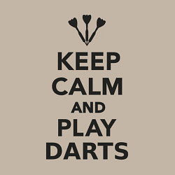 Свитшот хлопковый мужской Расслабься и играй в дартс, цвет: миндальный — фото 2