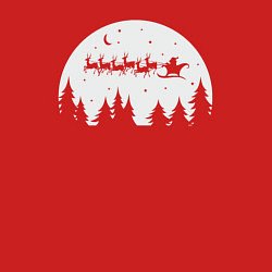 Свитшот хлопковый мужской Santa night, цвет: красный — фото 2