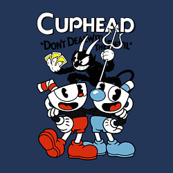 Свитшот хлопковый мужской Cuphead - devil, цвет: тёмно-синий — фото 2