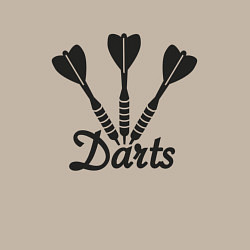 Свитшот хлопковый мужской Дротики дартс, цвет: миндальный — фото 2