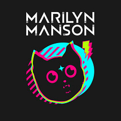 Свитшот хлопковый мужской Marilyn Manson rock star cat, цвет: черный — фото 2