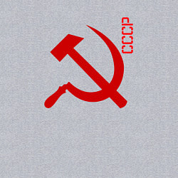 Свитшот хлопковый мужской СССР серп и молот red, цвет: меланж — фото 2