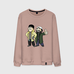 Свитшот хлопковый мужской Vault Jay and silent Bob, цвет: пыльно-розовый