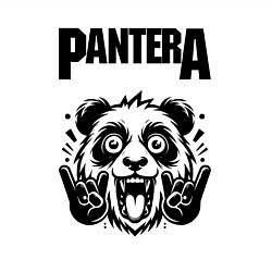 Свитшот хлопковый мужской Pantera - rock panda, цвет: белый — фото 2