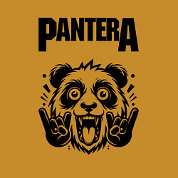 Свитшот хлопковый мужской Pantera - rock panda, цвет: горчичный — фото 2