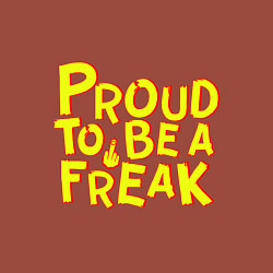 Свитшот хлопковый мужской Proud to be a freak, цвет: кирпичный — фото 2