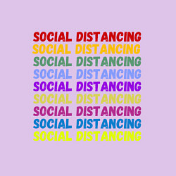 Свитшот хлопковый мужской Social distancing - социальная дистанция, цвет: лаванда — фото 2