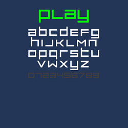 Свитшот хлопковый мужской Play abcd алфавит, цвет: тёмно-синий — фото 2