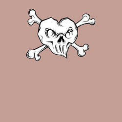 Свитшот хлопковый мужской Heart skull, цвет: пыльно-розовый — фото 2