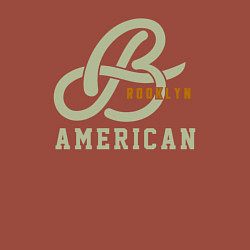 Свитшот хлопковый мужской Brooklyn american, цвет: кирпичный — фото 2