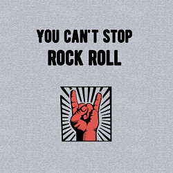 Свитшот хлопковый мужской You cant stop rock roll, цвет: меланж — фото 2