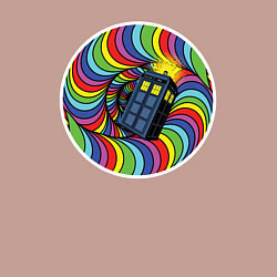 Свитшот хлопковый мужской Tardis colors, цвет: пыльно-розовый — фото 2