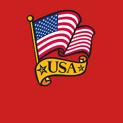 Свитшот хлопковый мужской American flag, цвет: красный — фото 2
